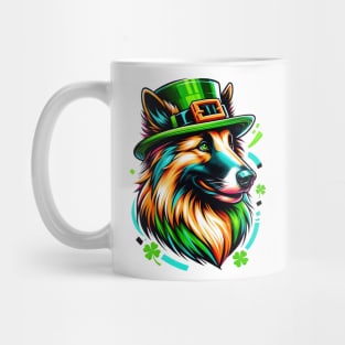 Belgian Sheepdog Embraces Saint Patrick's Day Spirit Mug